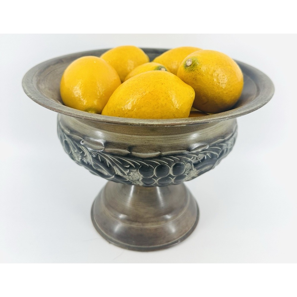 VINTAGE Kitchen 11‎ Realistic Looking  Lemons Faux Citrus Heavy Solid + Bowl